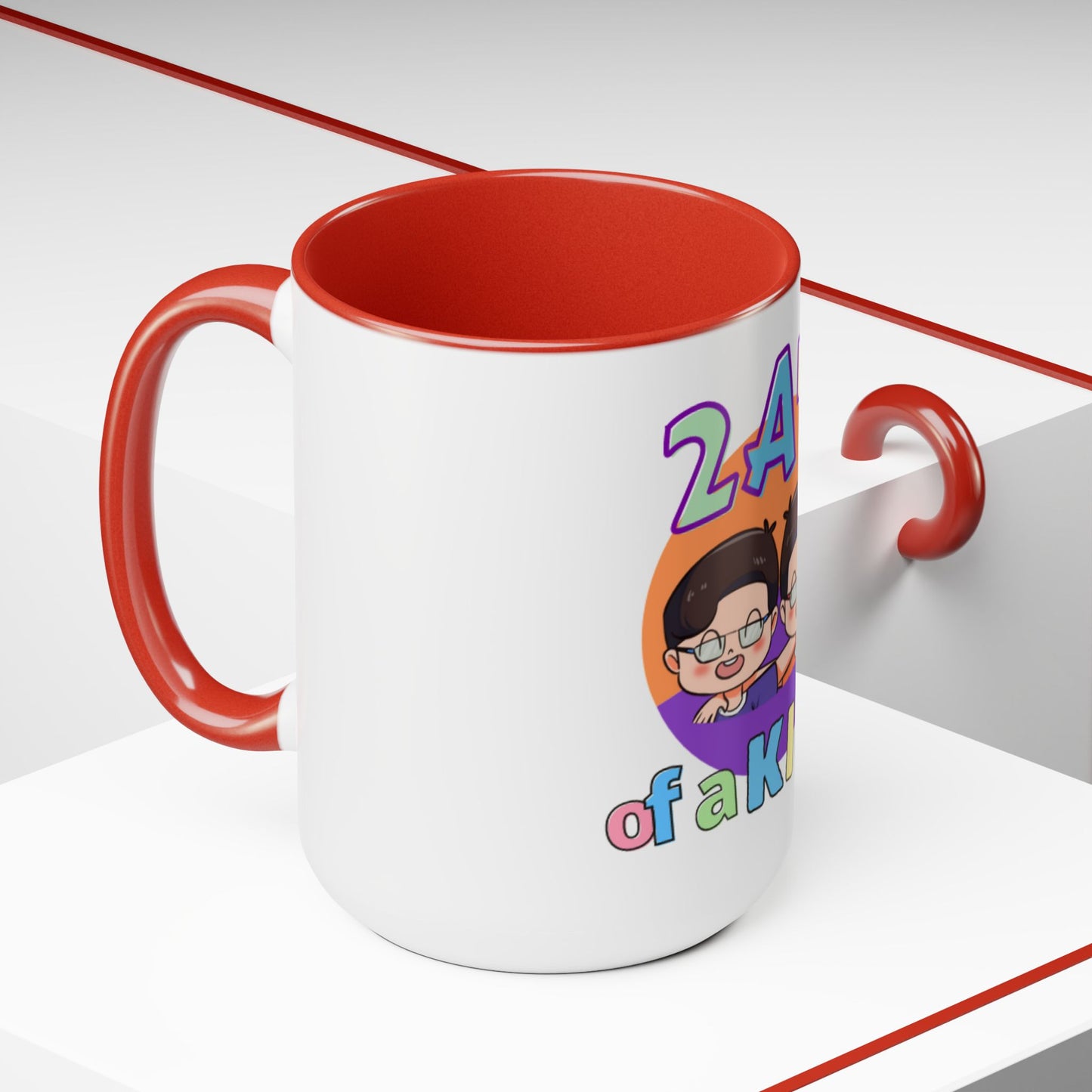 Two-Tone Coffee Mugs, 15oz