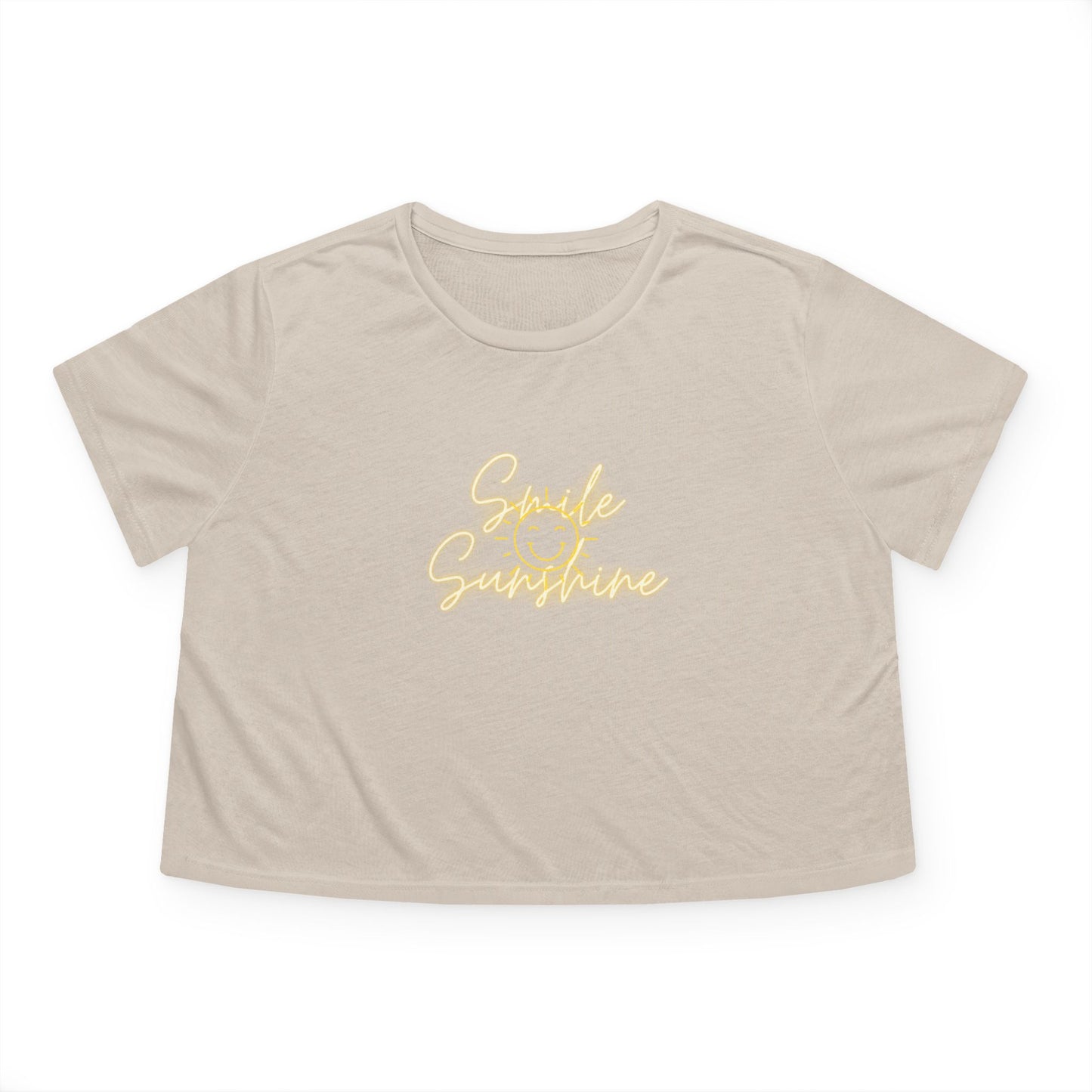 Smile Sunshine - Women's Flowy Cropped Tee