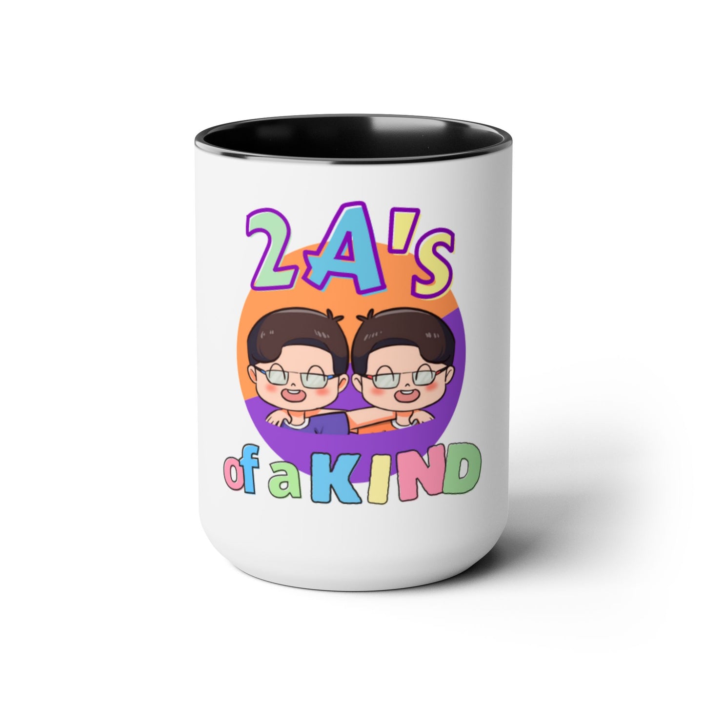 Two-Tone Coffee Mugs, 15oz