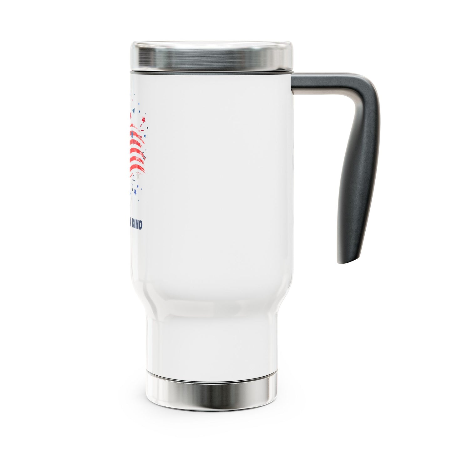 Patriotic Stainless Steel Travel Mug with Handle, 14oz