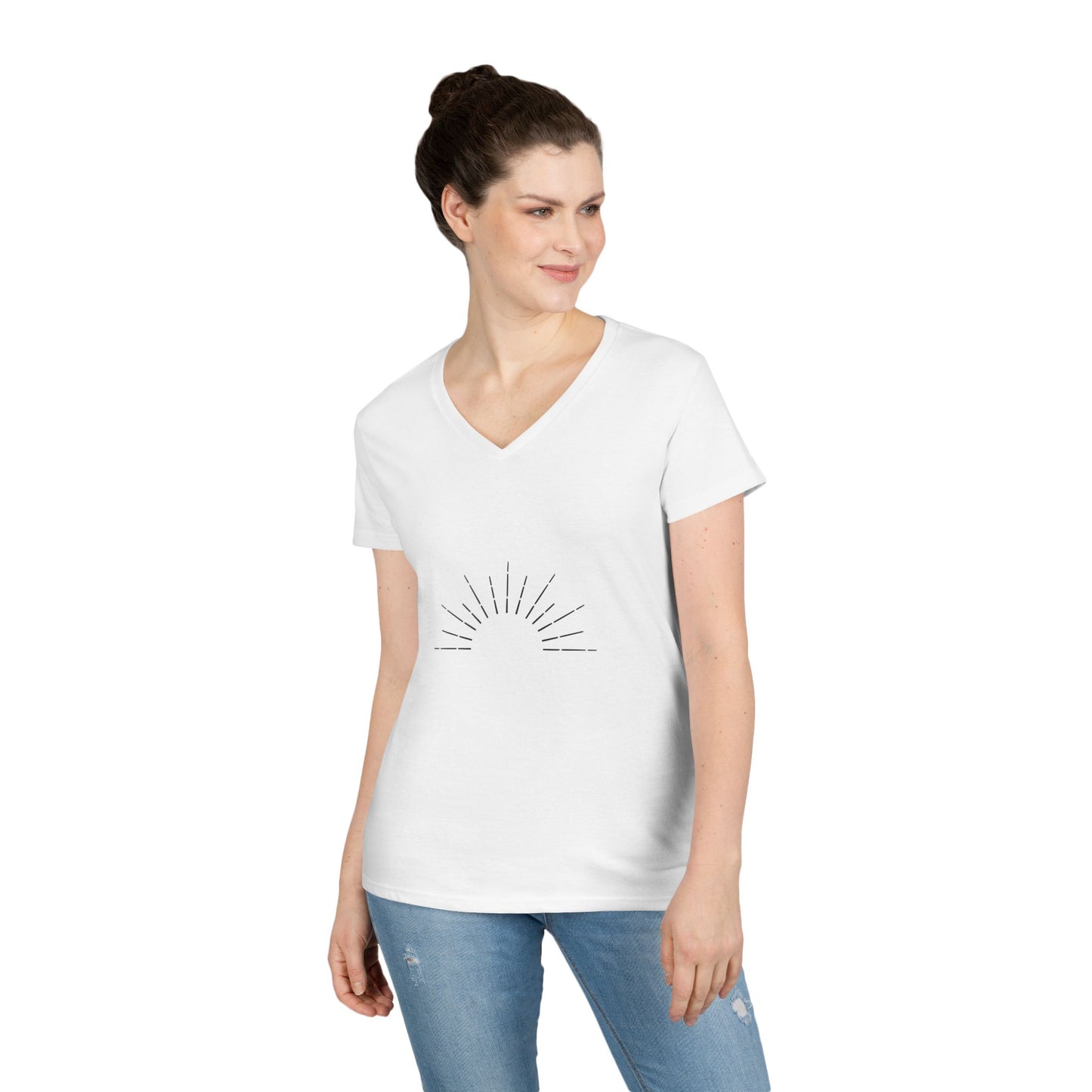 Make My Day - Women's Jersey Short Sleeve Deep V-Neck Tee
