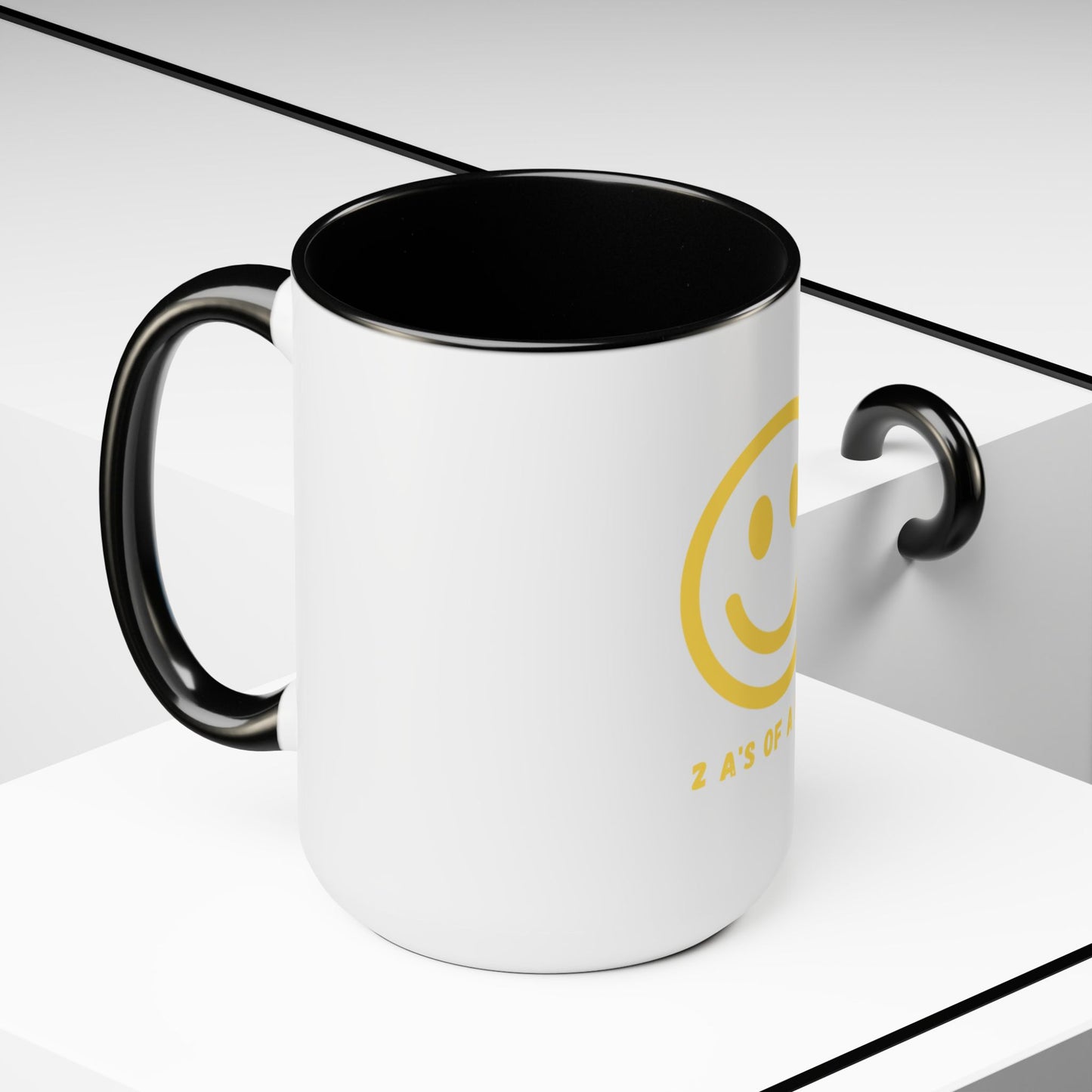 Smiley Face - Two-Tone Coffee Mugs, 15oz