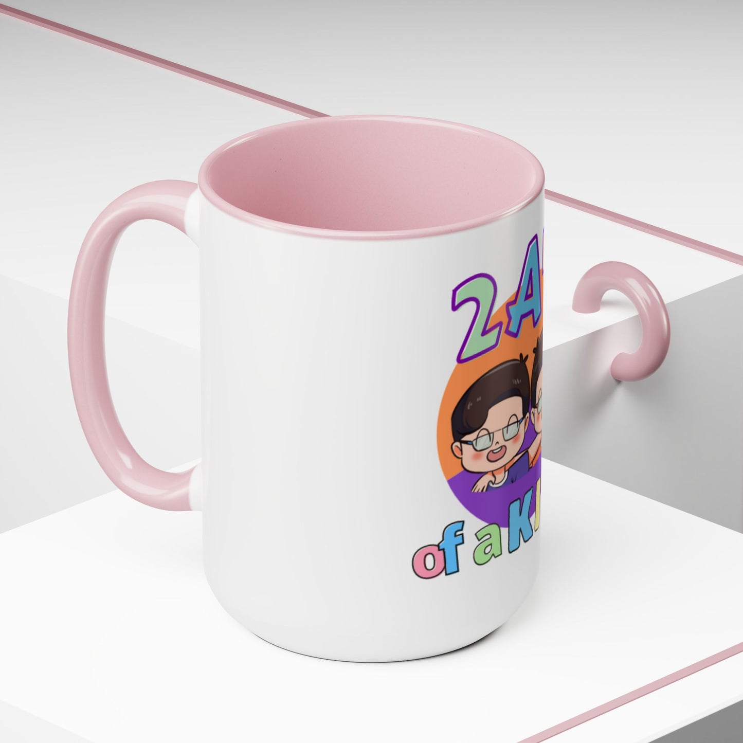 Two-Tone Coffee Mugs, 15oz