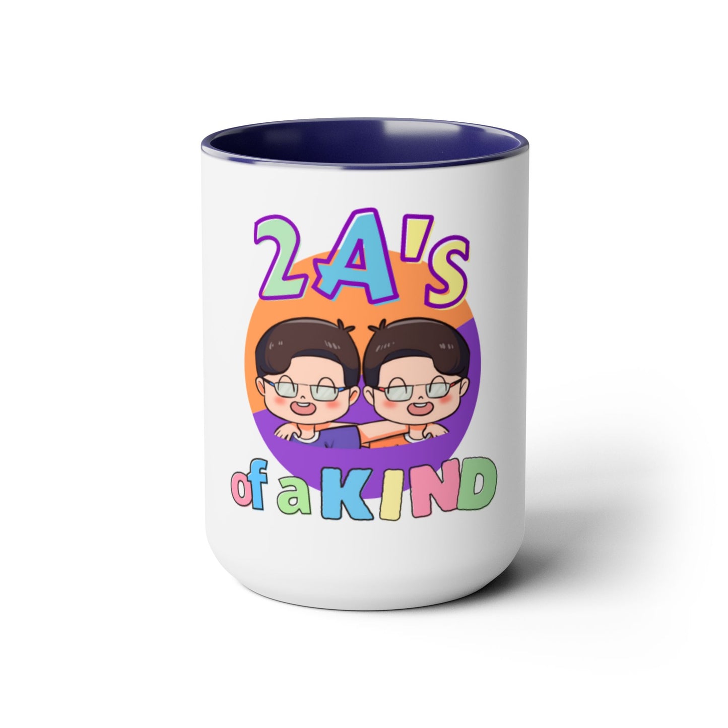 Two-Tone Coffee Mugs, 15oz
