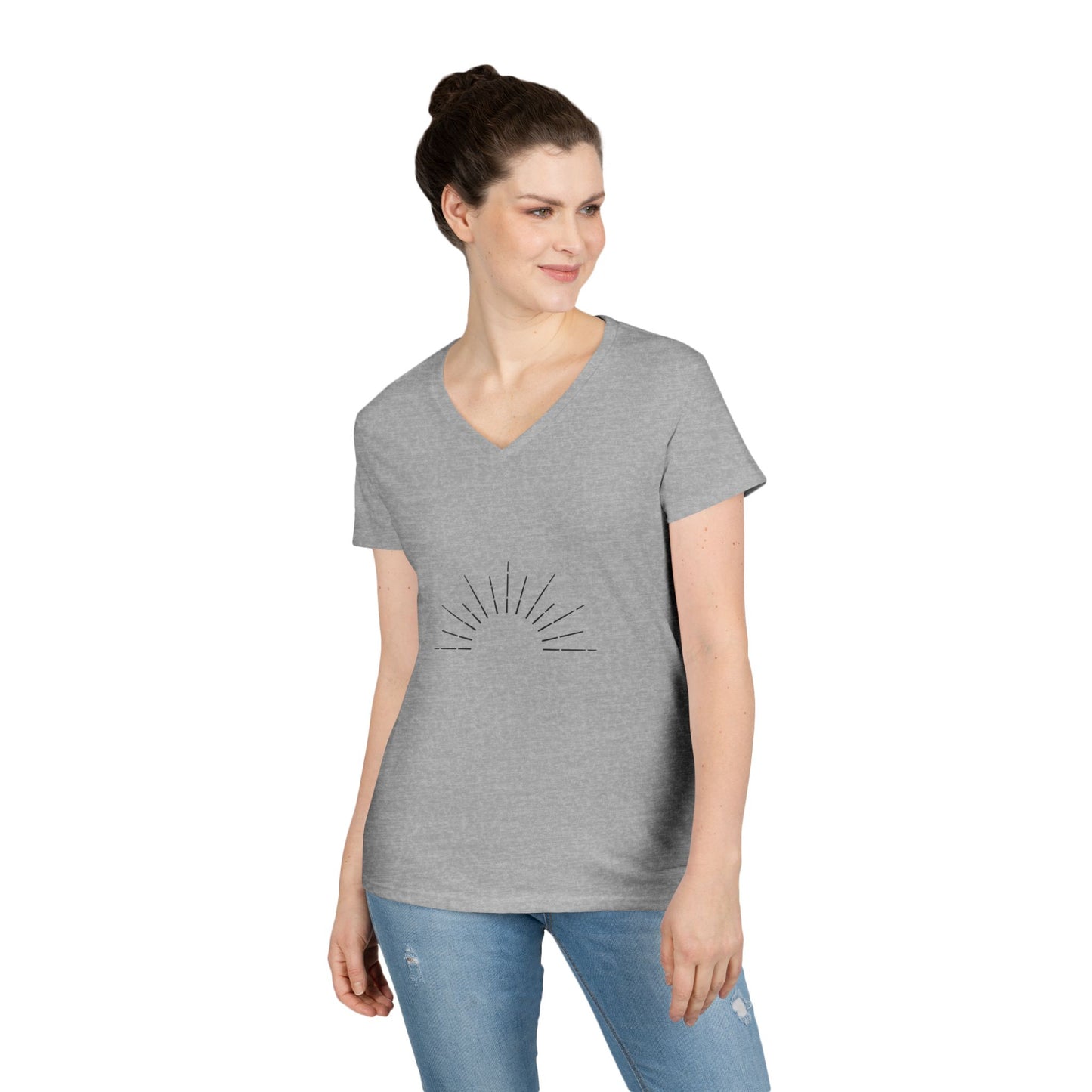 Make My Day - Women's Jersey Short Sleeve Deep V-Neck Tee