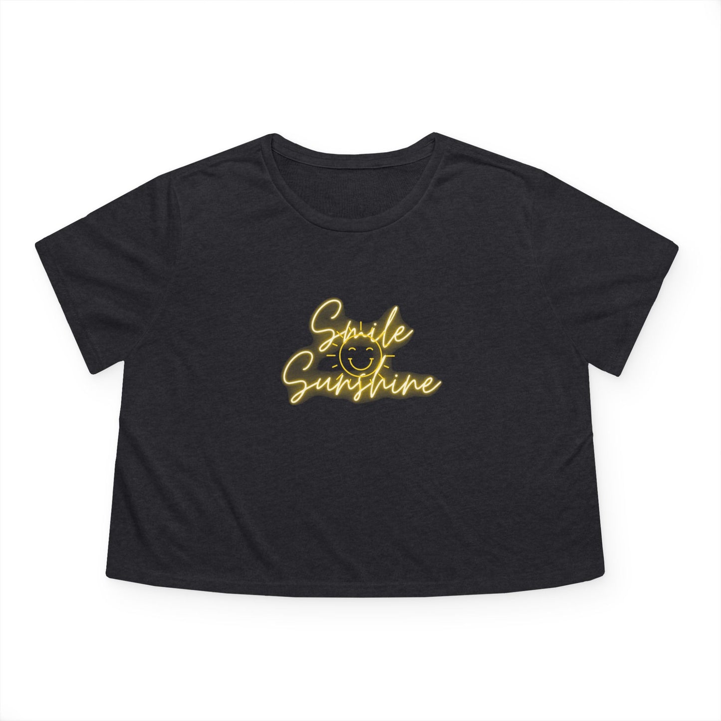 Smile Sunshine - Women's Flowy Cropped Tee