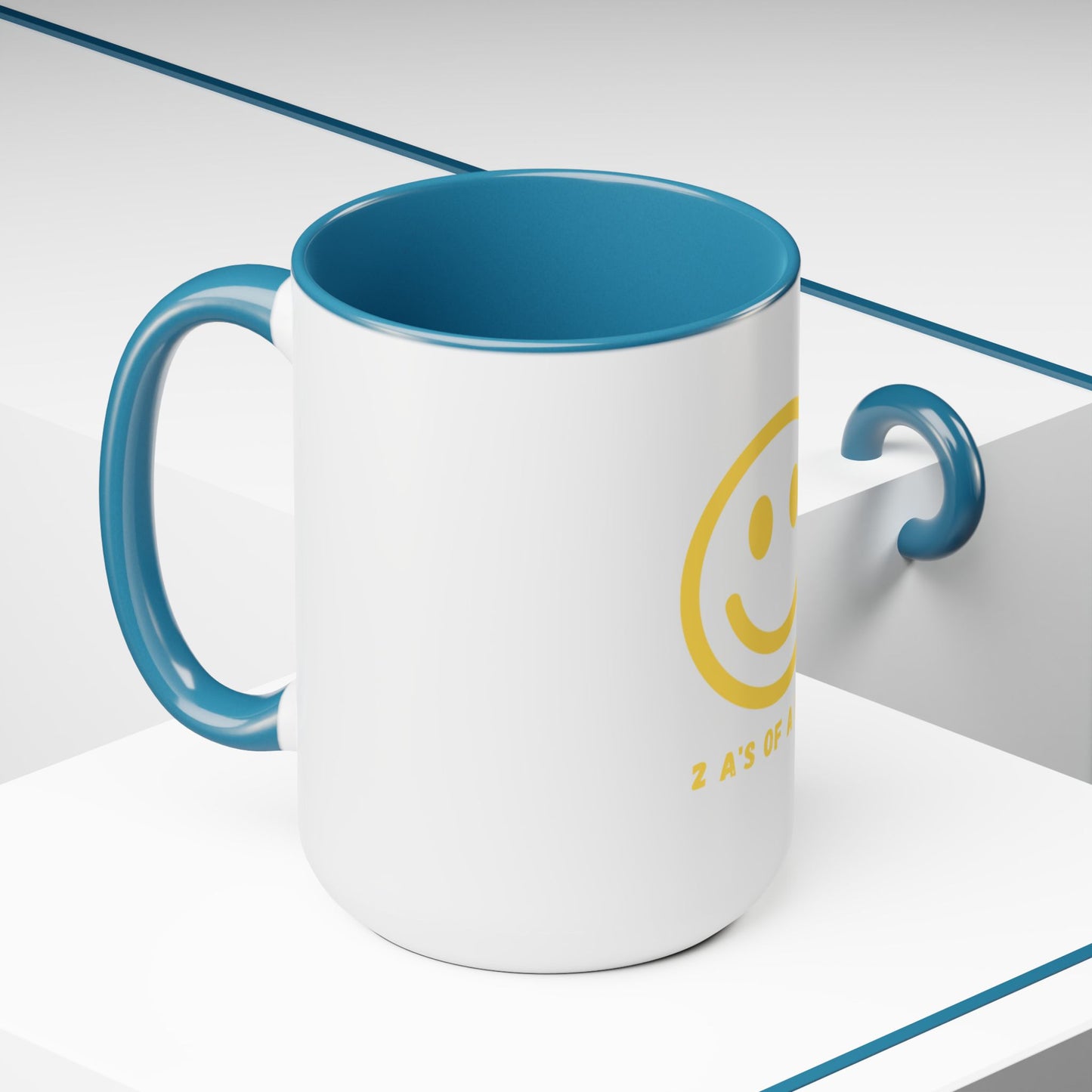 Smiley Face - Two-Tone Coffee Mugs, 15oz