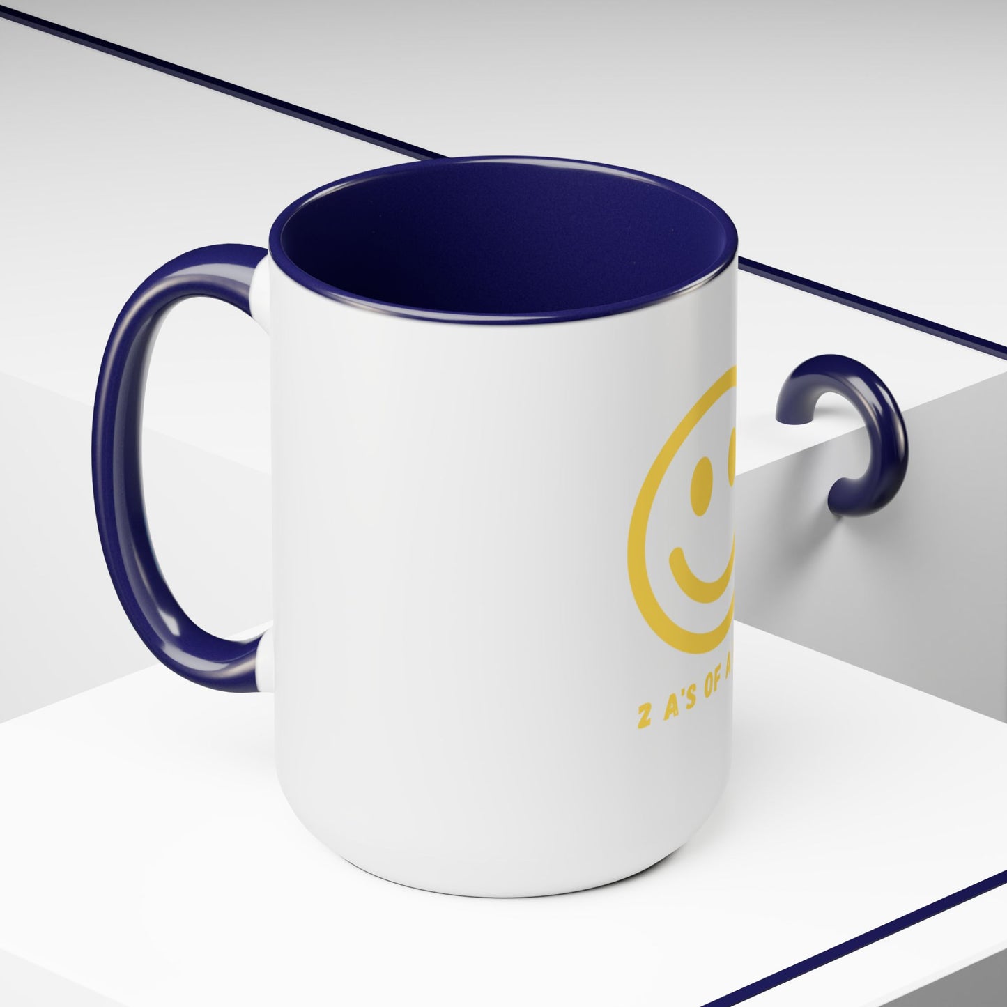 Smiley Face - Two-Tone Coffee Mugs, 15oz