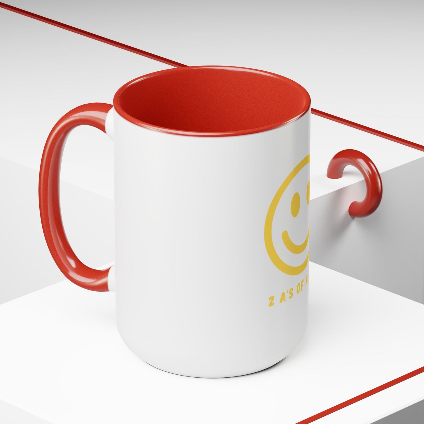 Smiley Face - Two-Tone Coffee Mugs, 15oz