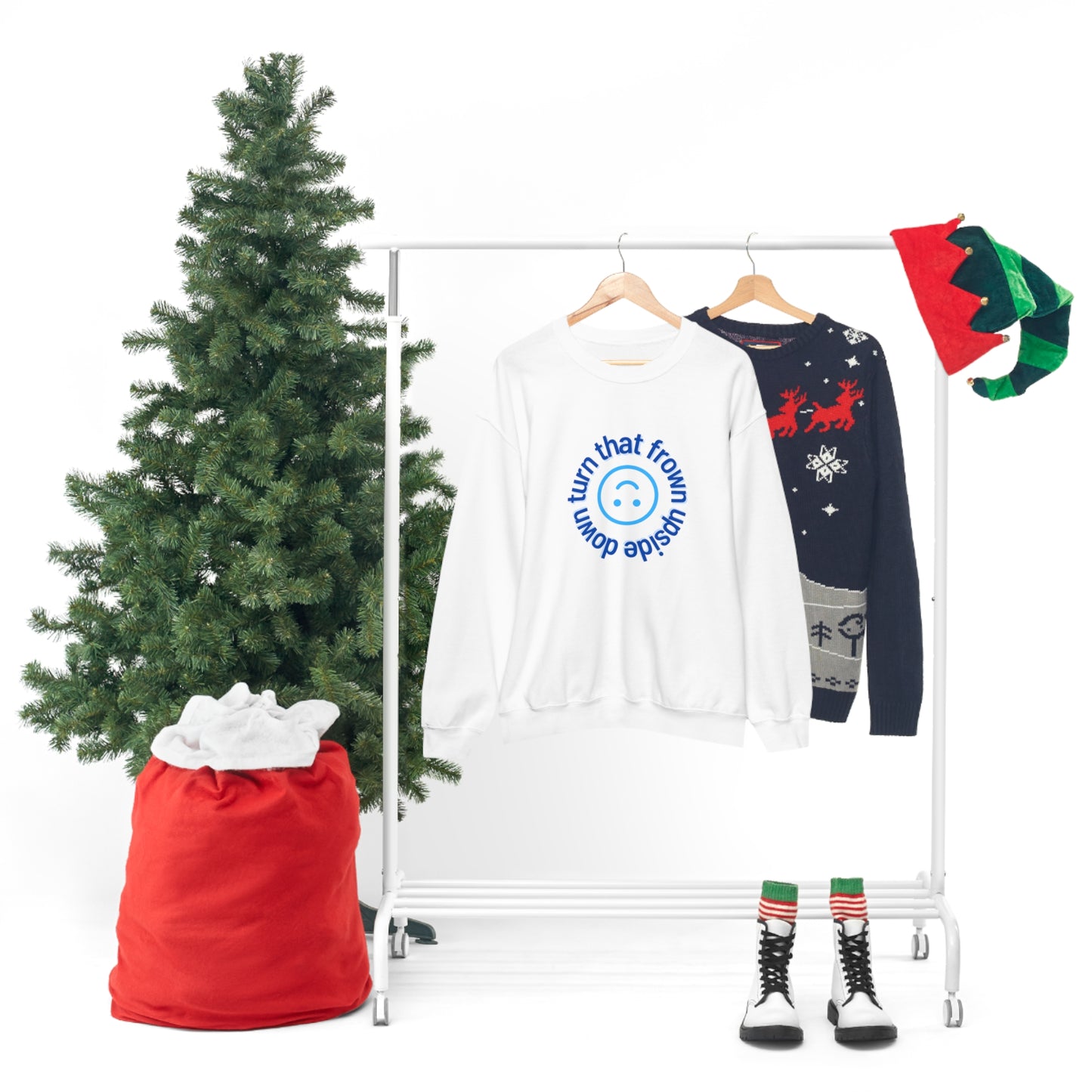 Turn That Frown Upside Down - Unisex Heavy Blend™ Crewneck Sweatshirt