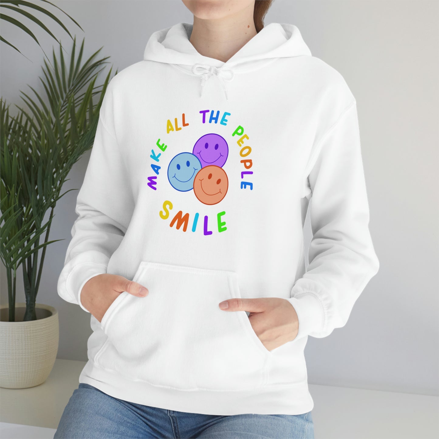 Make All The People Smile - Unisex Heavy Blend™ Hooded Sweatshirt