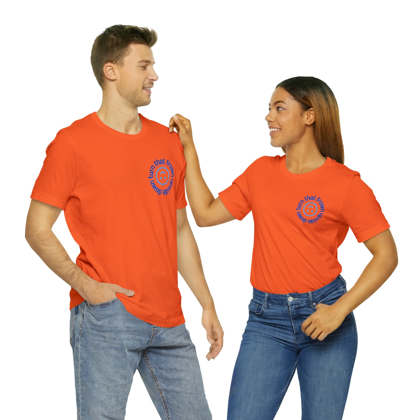 Turn That Frown Upside Down - Unisex Jersey Short Sleeve Tee