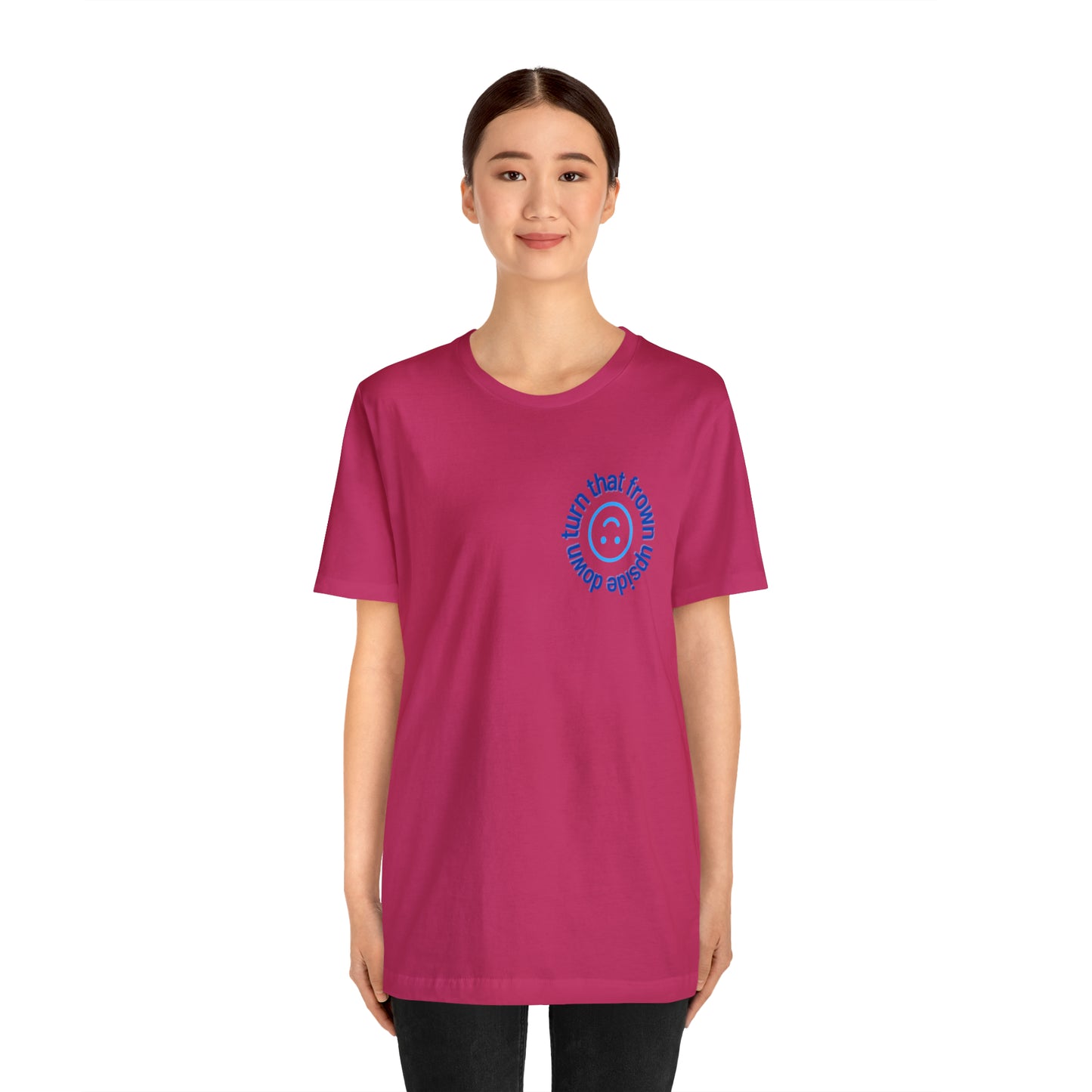 Turn That Frown Upside Down - Unisex Jersey Short Sleeve Tee