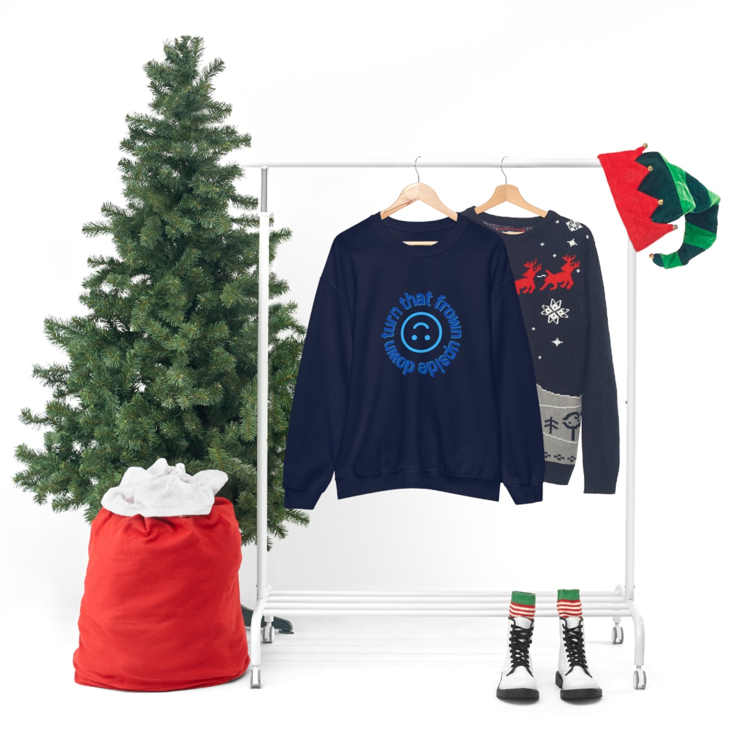 Turn That Frown Upside Down - Unisex Heavy Blend™ Crewneck Sweatshirt