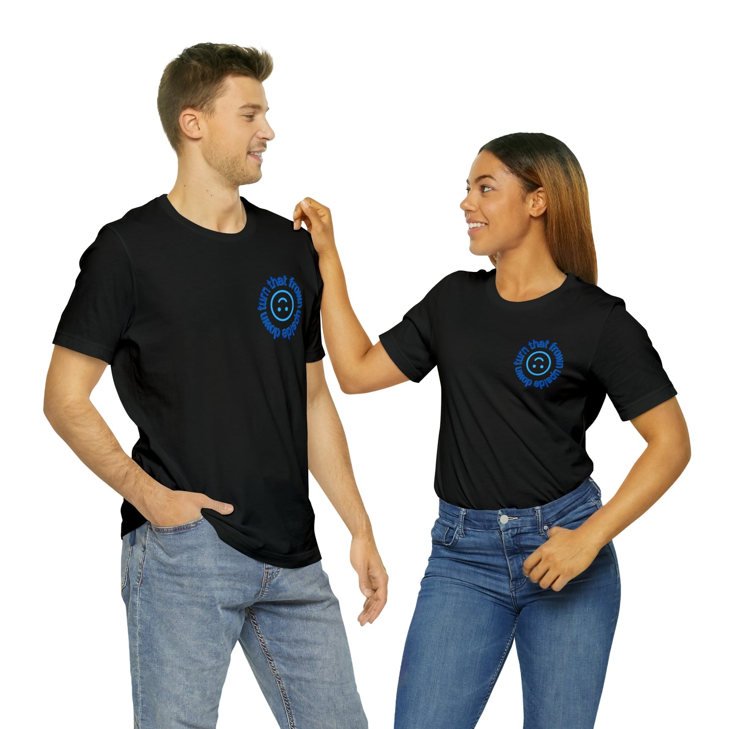 Turn That Frown Upside Down - Unisex Jersey Short Sleeve Tee