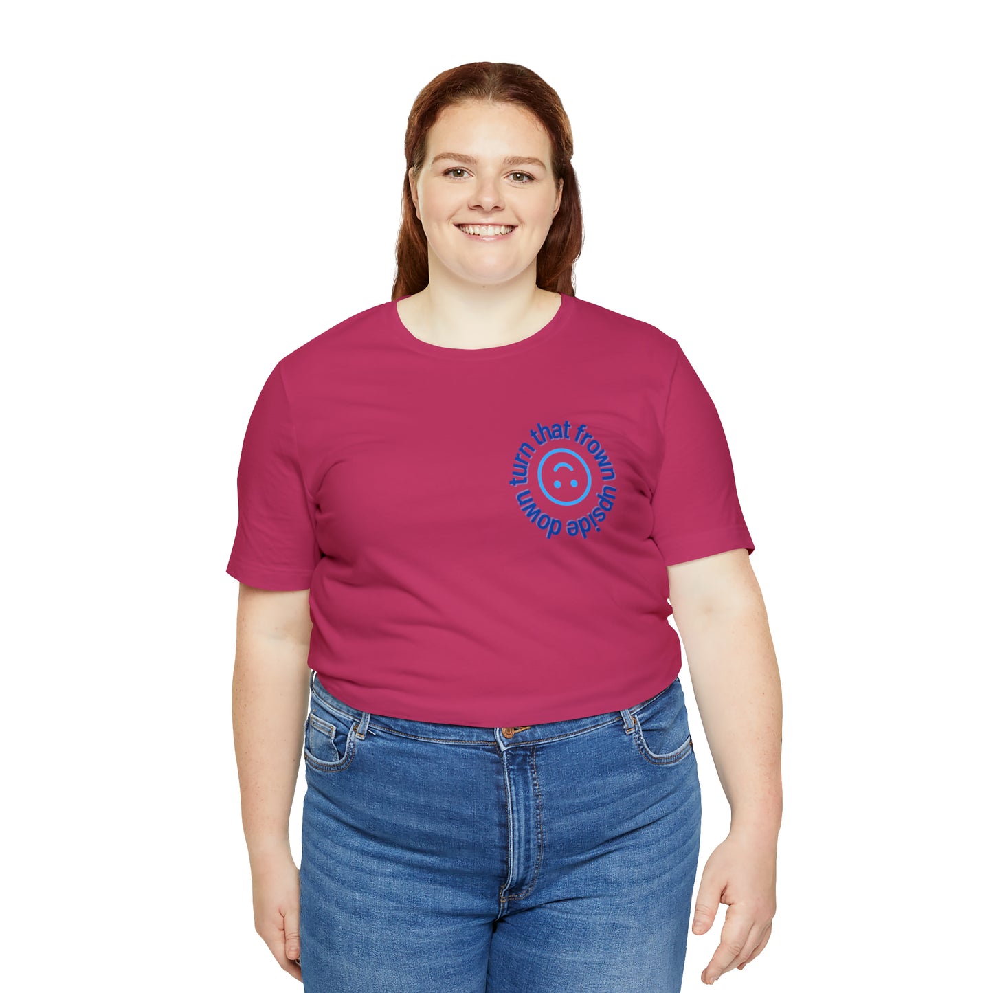 Turn That Frown Upside Down - Unisex Jersey Short Sleeve Tee