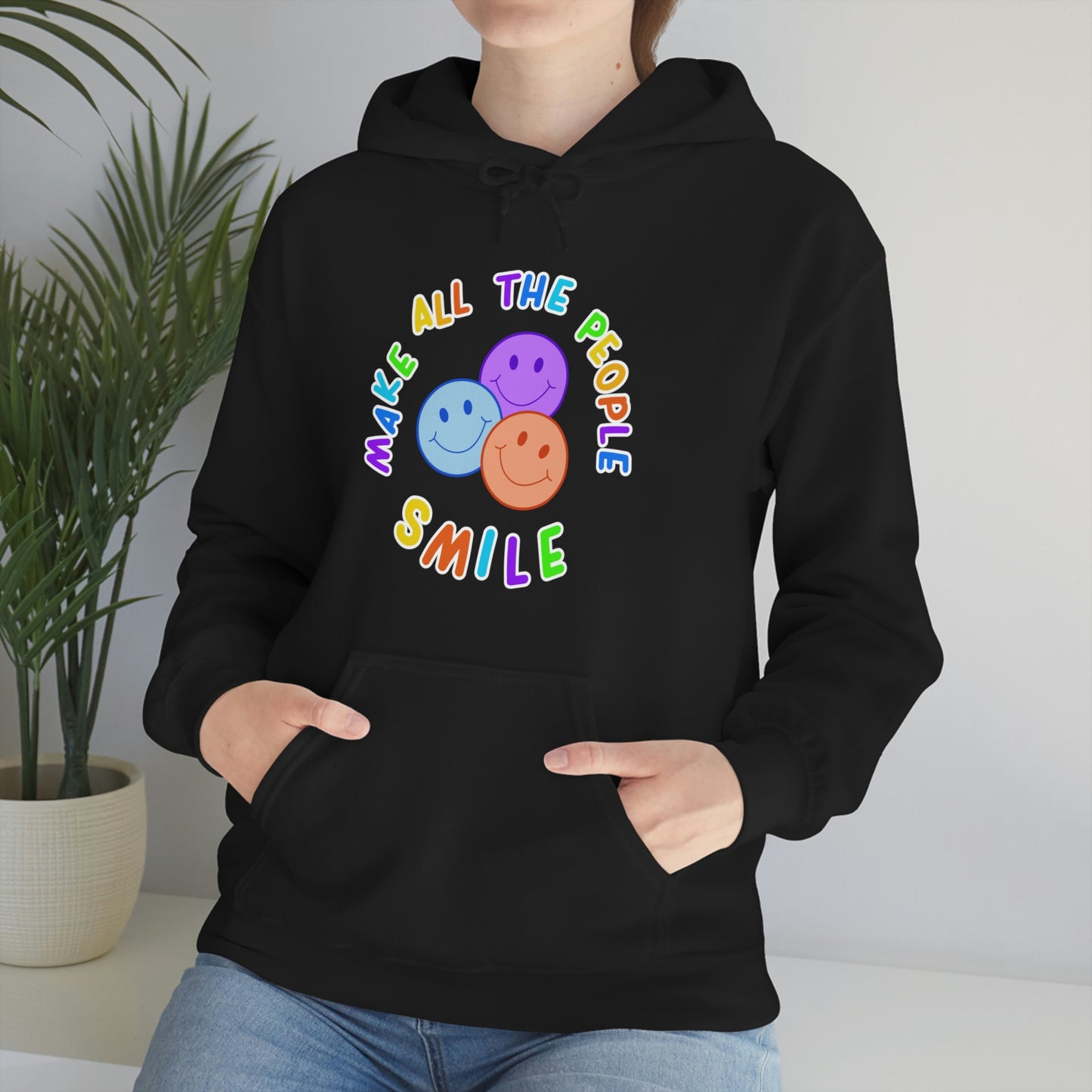 Make All The People Smile - Unisex Heavy Blend™ Hooded Sweatshirt