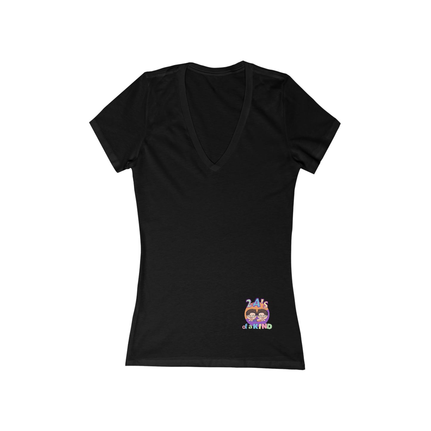 Be Brave - Women's Jersey Short Sleeve Deep V-Neck Tee