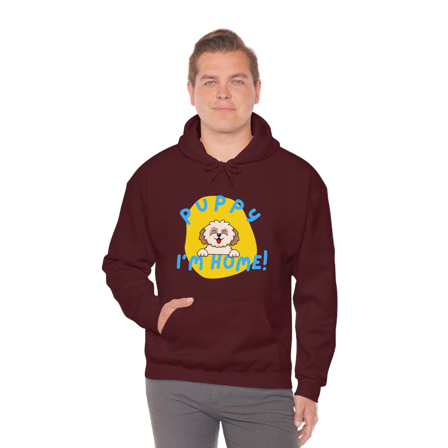 Puppy I'm Home - Unisex Heavy Blend™ Hooded Sweatshirt