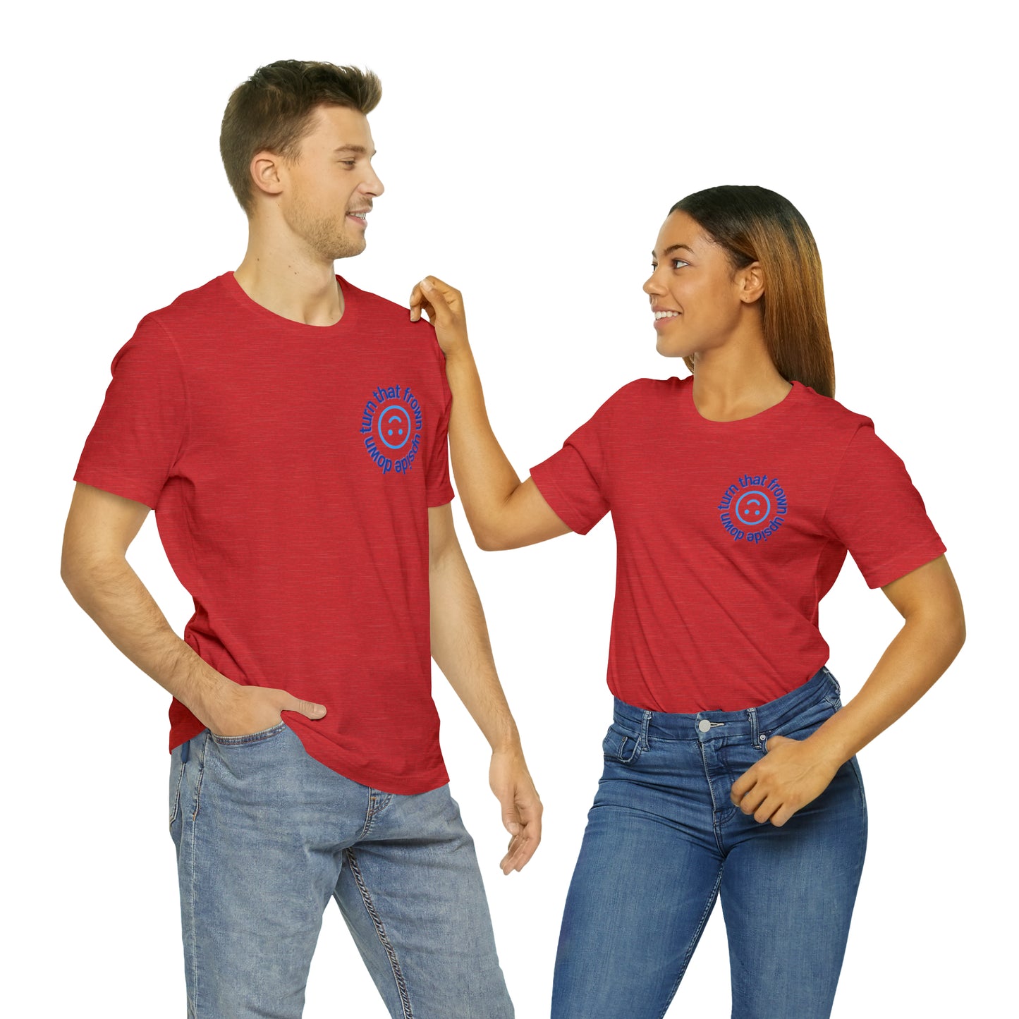 Turn That Frown Upside Down - Unisex Jersey Short Sleeve Tee