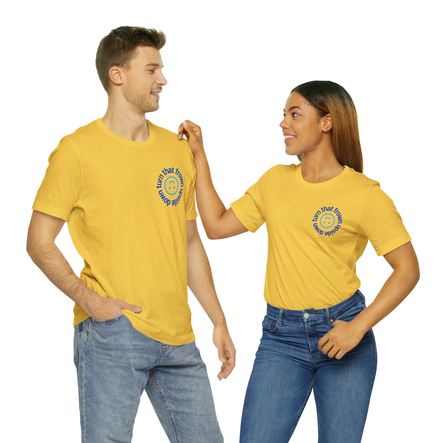 Turn That Frown Upside Down - Unisex Jersey Short Sleeve Tee