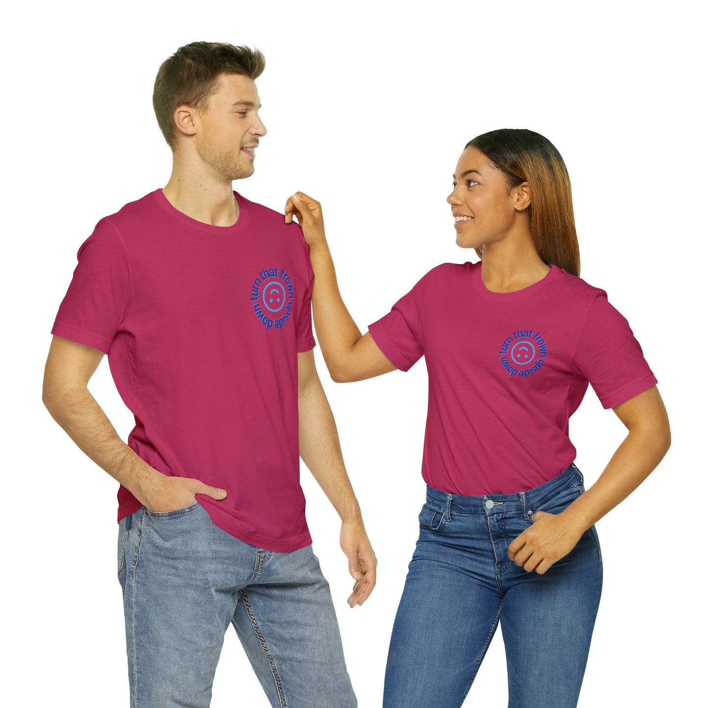 Turn That Frown Upside Down - Unisex Jersey Short Sleeve Tee