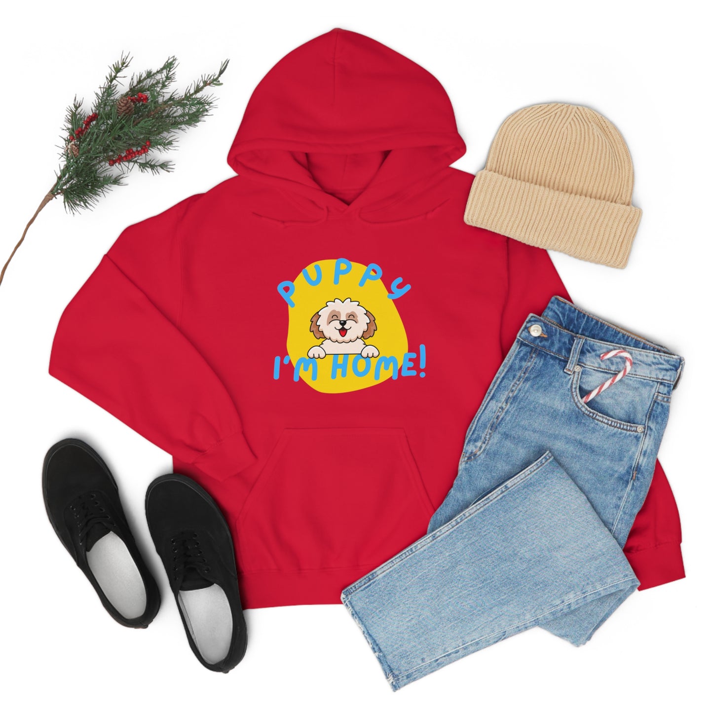 Puppy I'm Home - Unisex Heavy Blend™ Hooded Sweatshirt