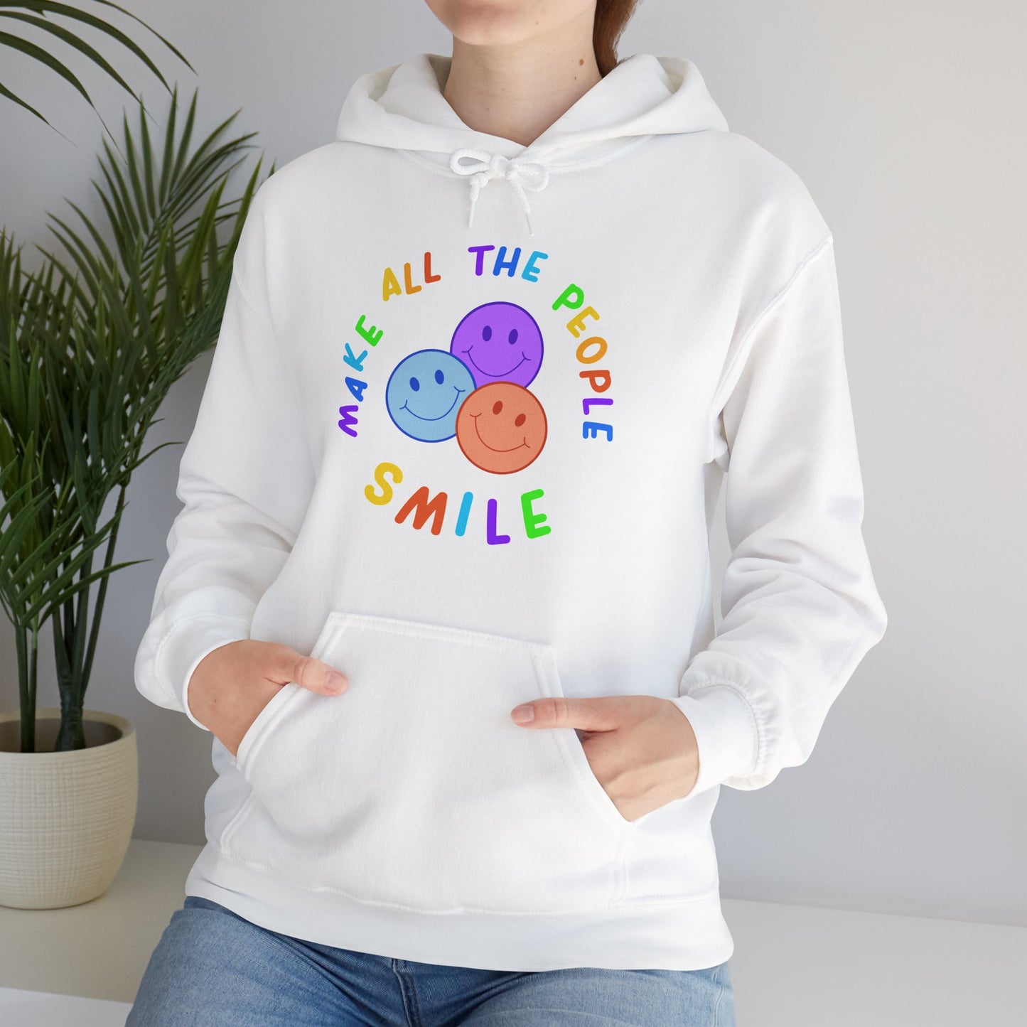 Make All The People Smile - Unisex Heavy Blend™ Hooded Sweatshirt