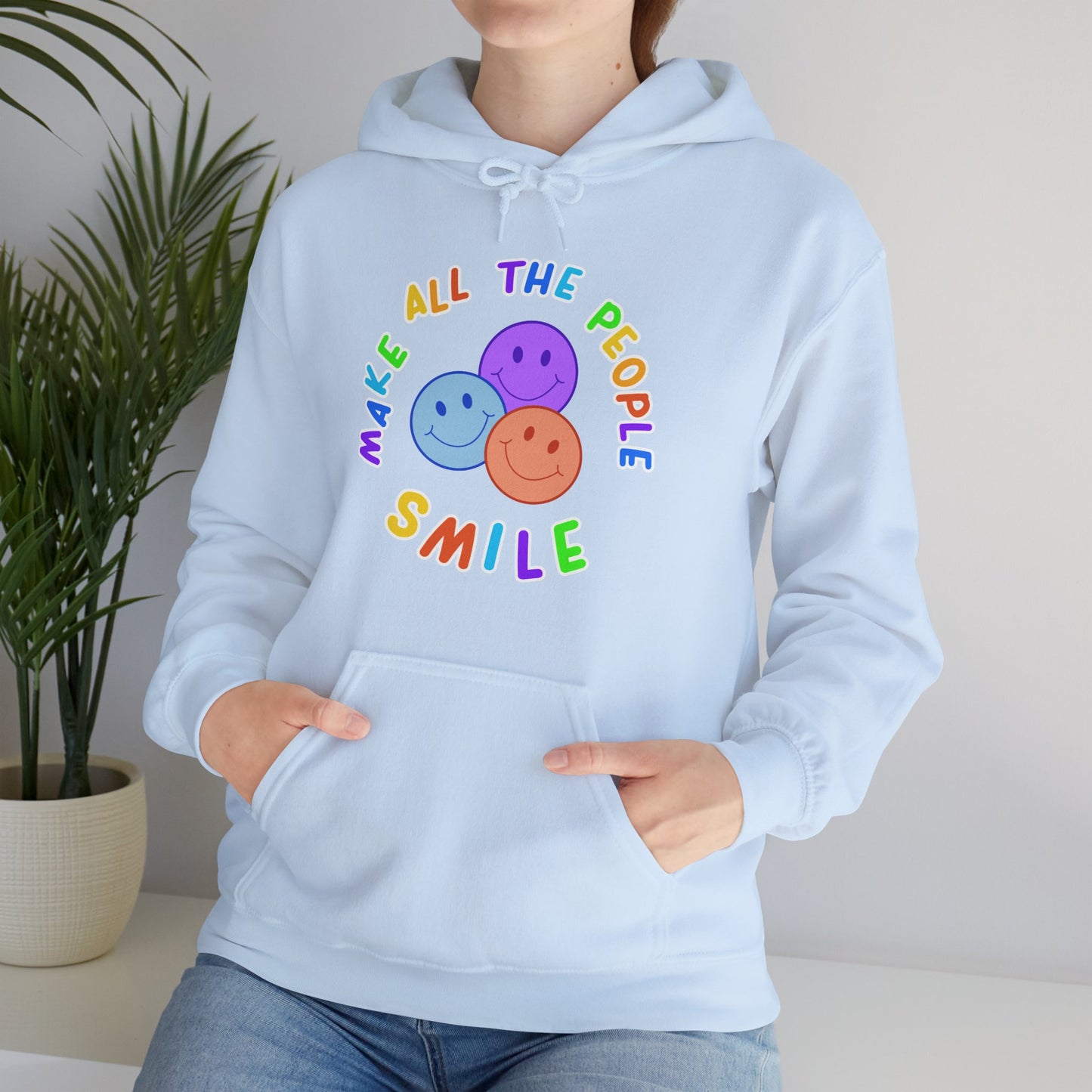 Make All The People Smile - Unisex Heavy Blend™ Hooded Sweatshirt