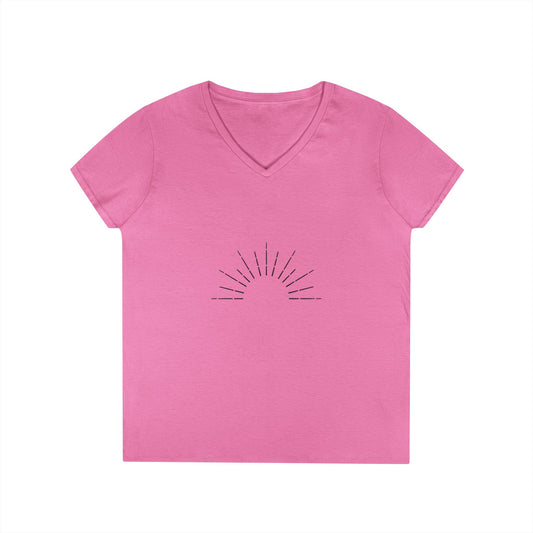 Make My Day - Women's Jersey Short Sleeve Deep V-Neck Tee
