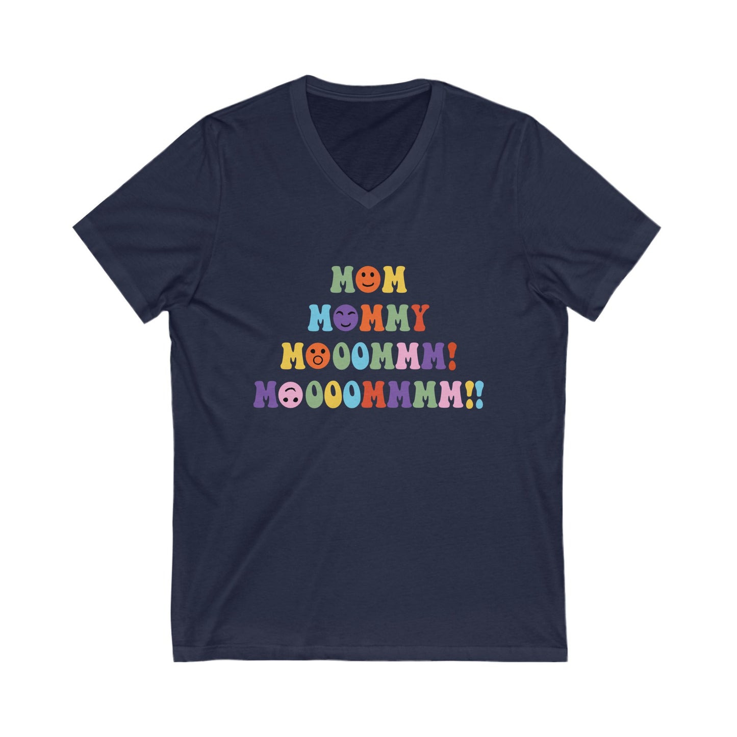 Mommmm - Women's Jersey Short Sleeve Deep V-Neck Tee