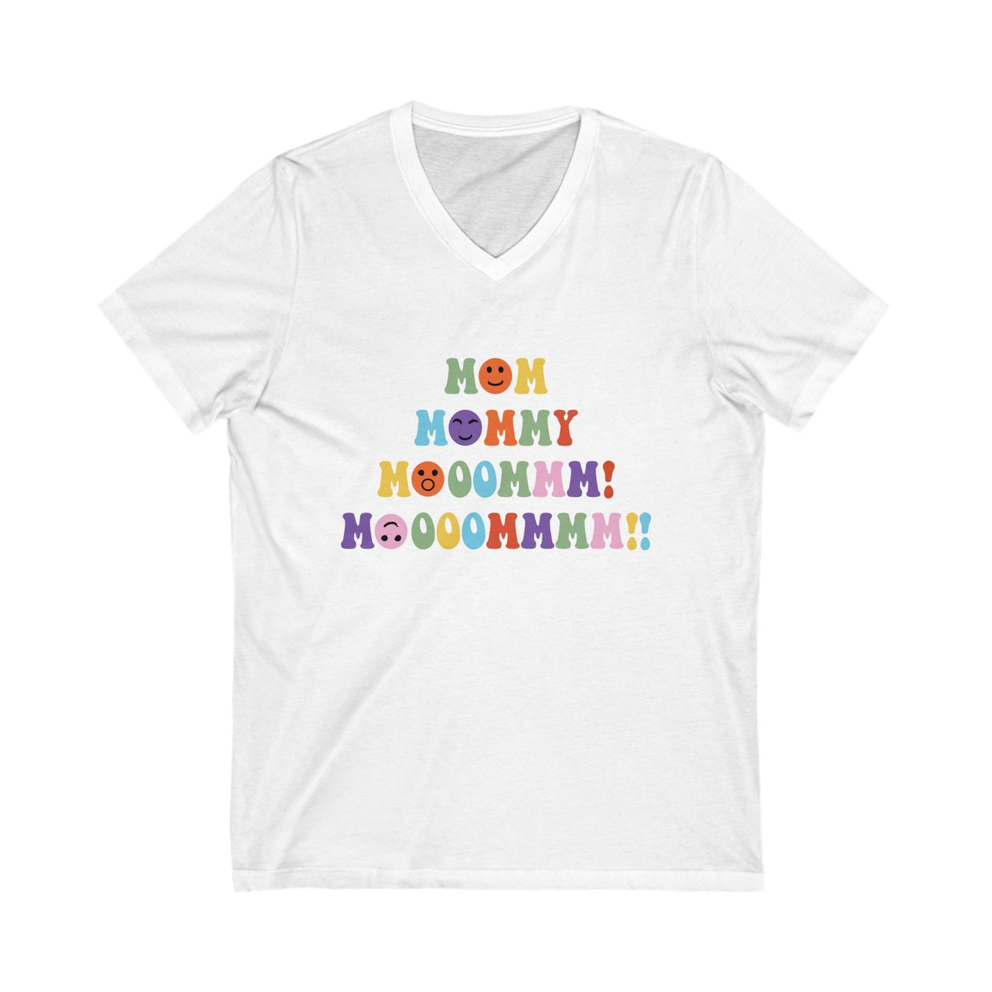 Mommmm - Women's Jersey Short Sleeve Deep V-Neck Tee