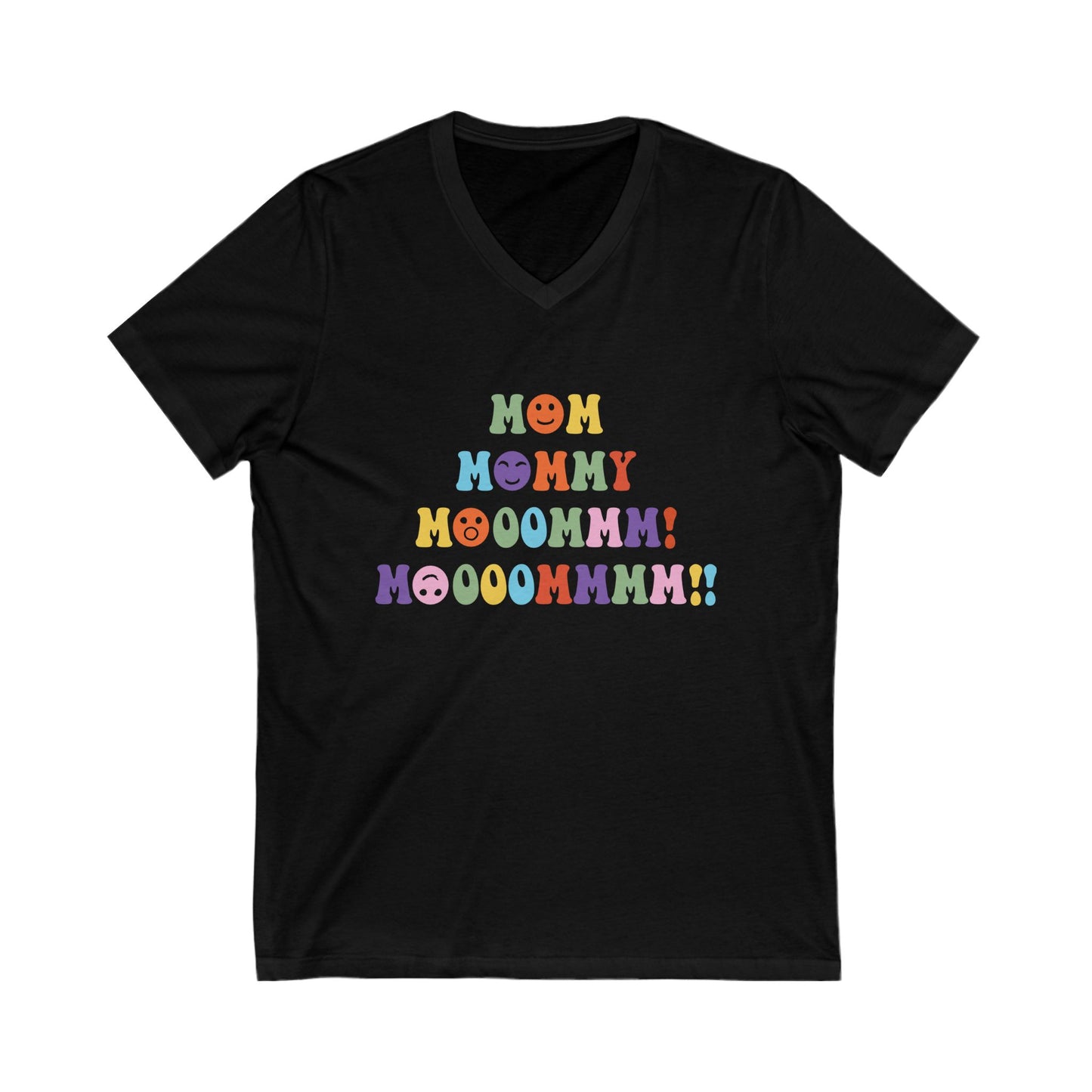 Mommmm - Women's Jersey Short Sleeve Deep V-Neck Tee