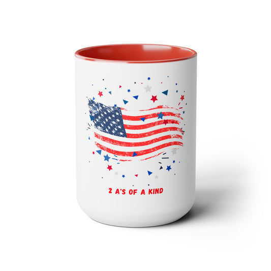 Flag - Two-Tone Coffee Mugs, 15oz
