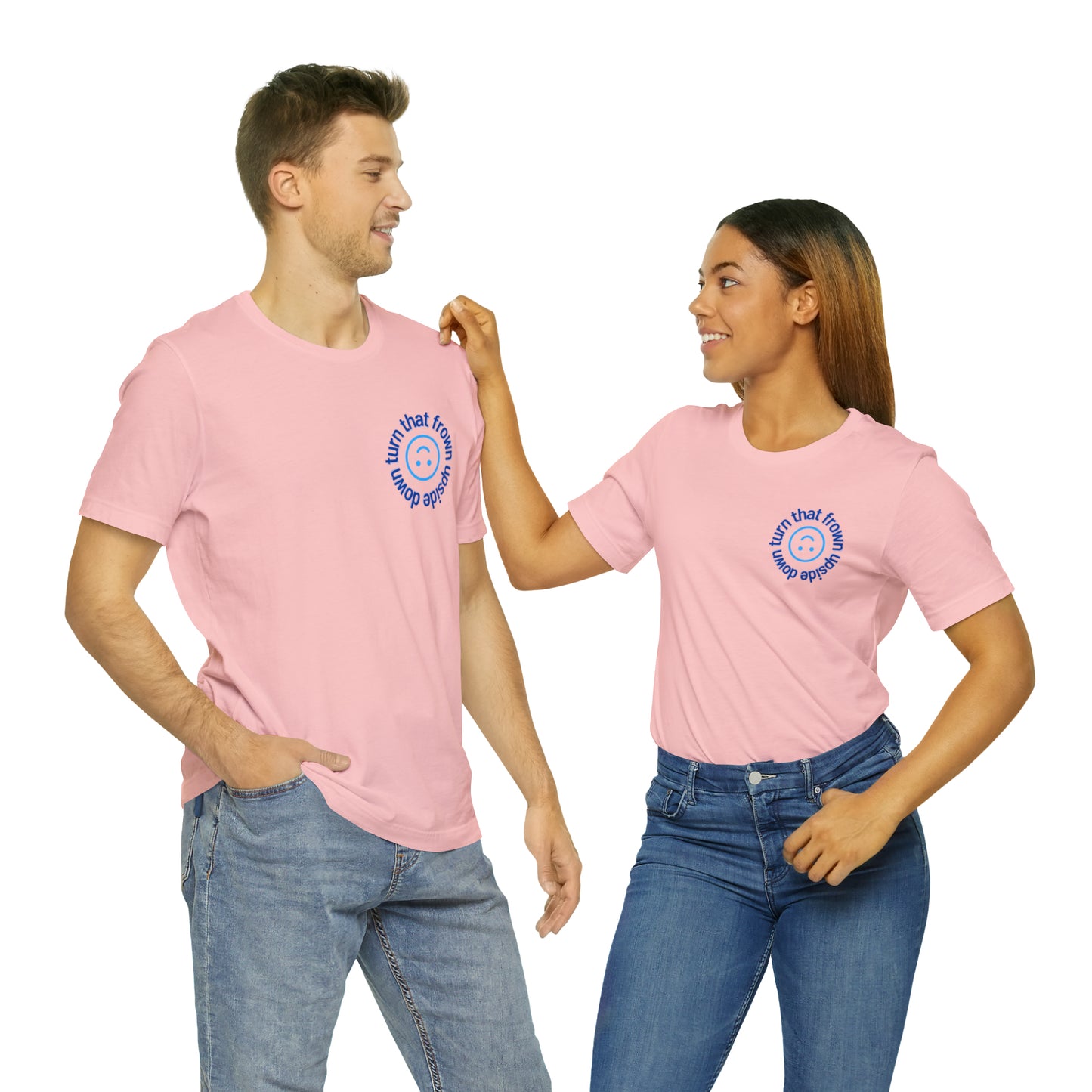 Turn That Frown Upside Down - Unisex Jersey Short Sleeve Tee