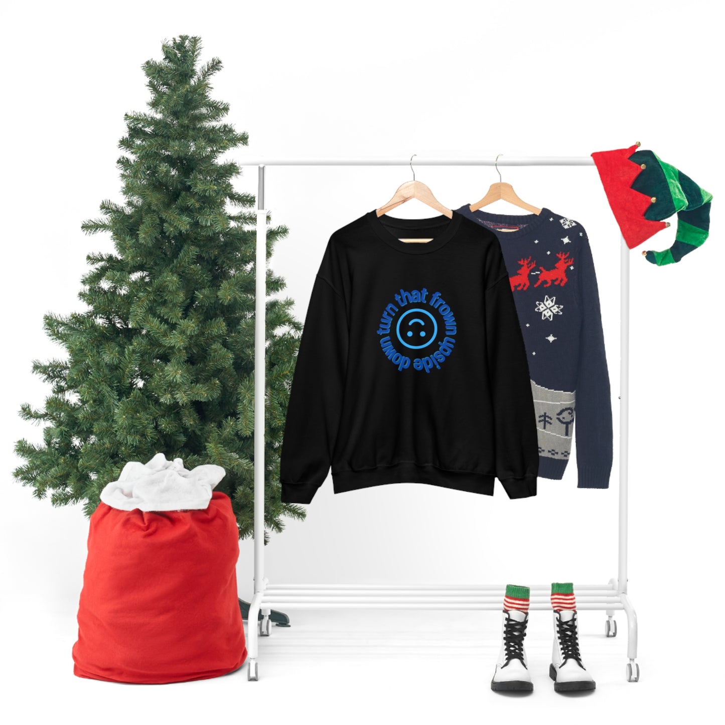 Turn That Frown Upside Down - Unisex Heavy Blend™ Crewneck Sweatshirt