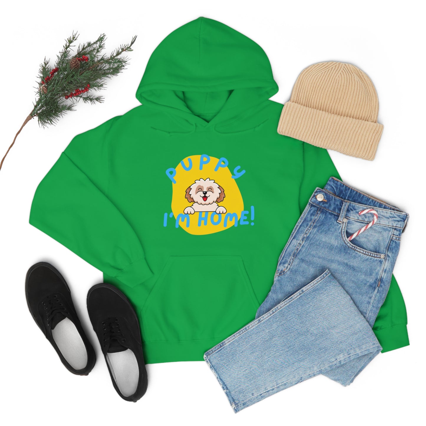 Puppy I'm Home - Unisex Heavy Blend™ Hooded Sweatshirt