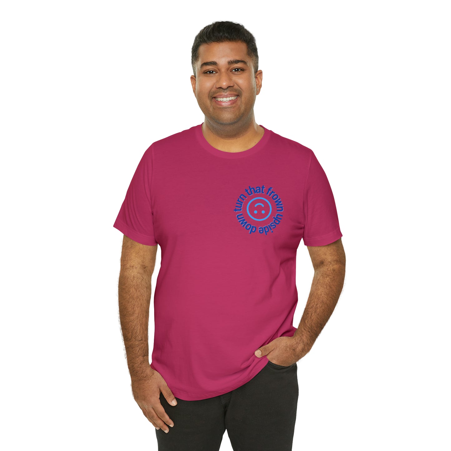 Turn That Frown Upside Down - Unisex Jersey Short Sleeve Tee