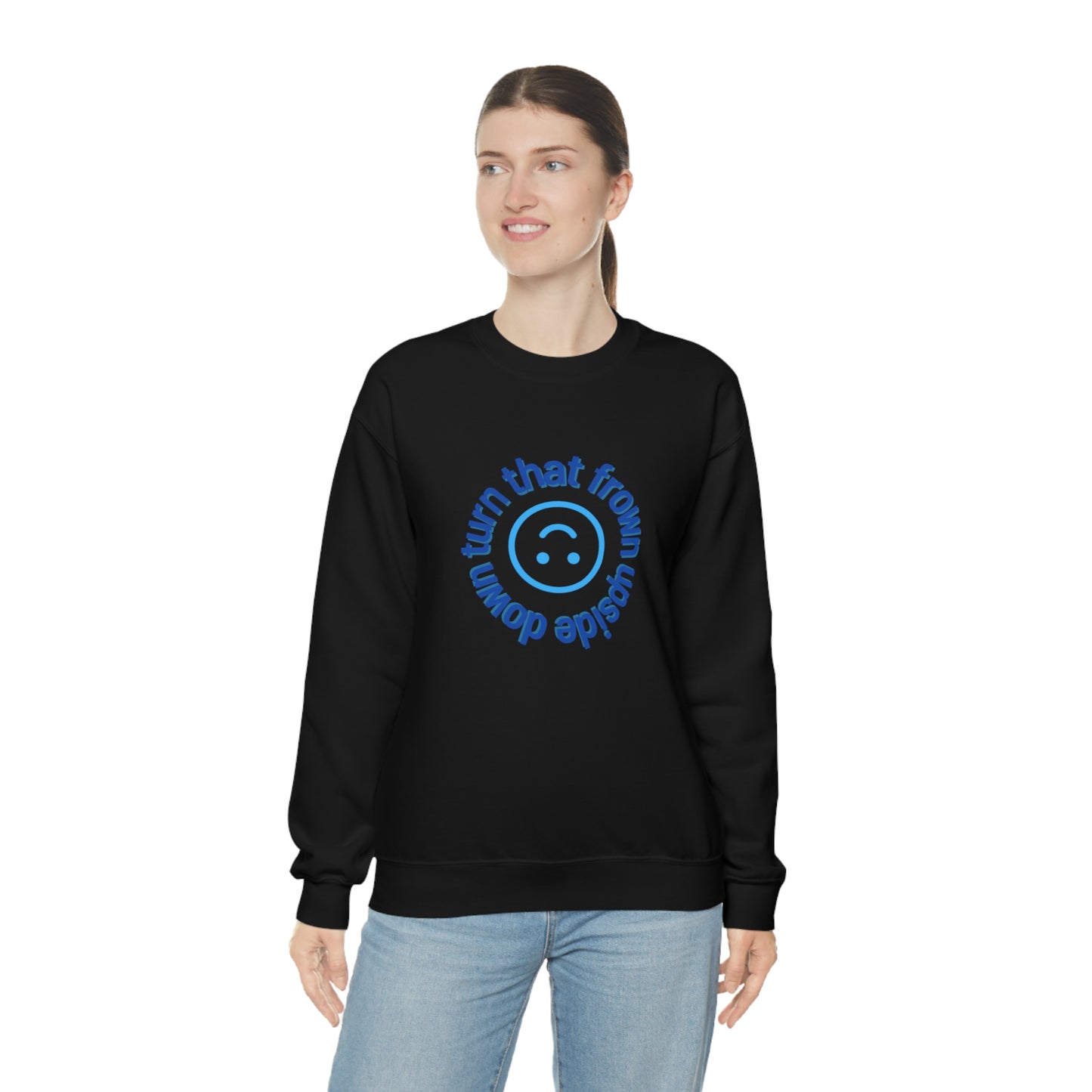 Turn That Frown Upside Down - Unisex Heavy Blend™ Crewneck Sweatshirt