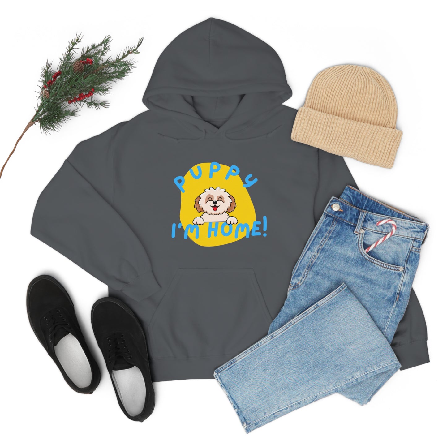 Puppy I'm Home - Unisex Heavy Blend™ Hooded Sweatshirt