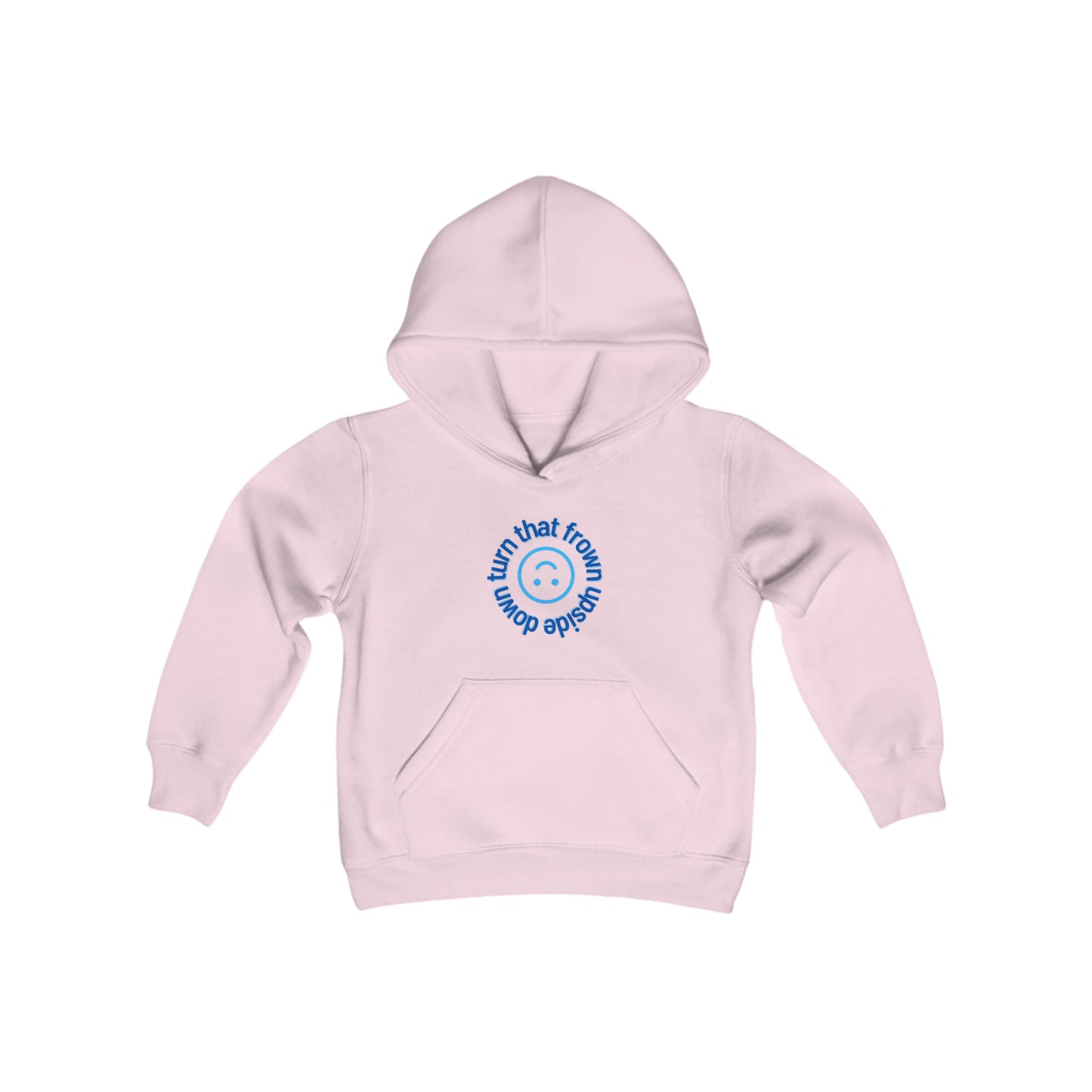 Turn That Frown Upside Down - Youth Heavy Blend Hooded Sweatshirt