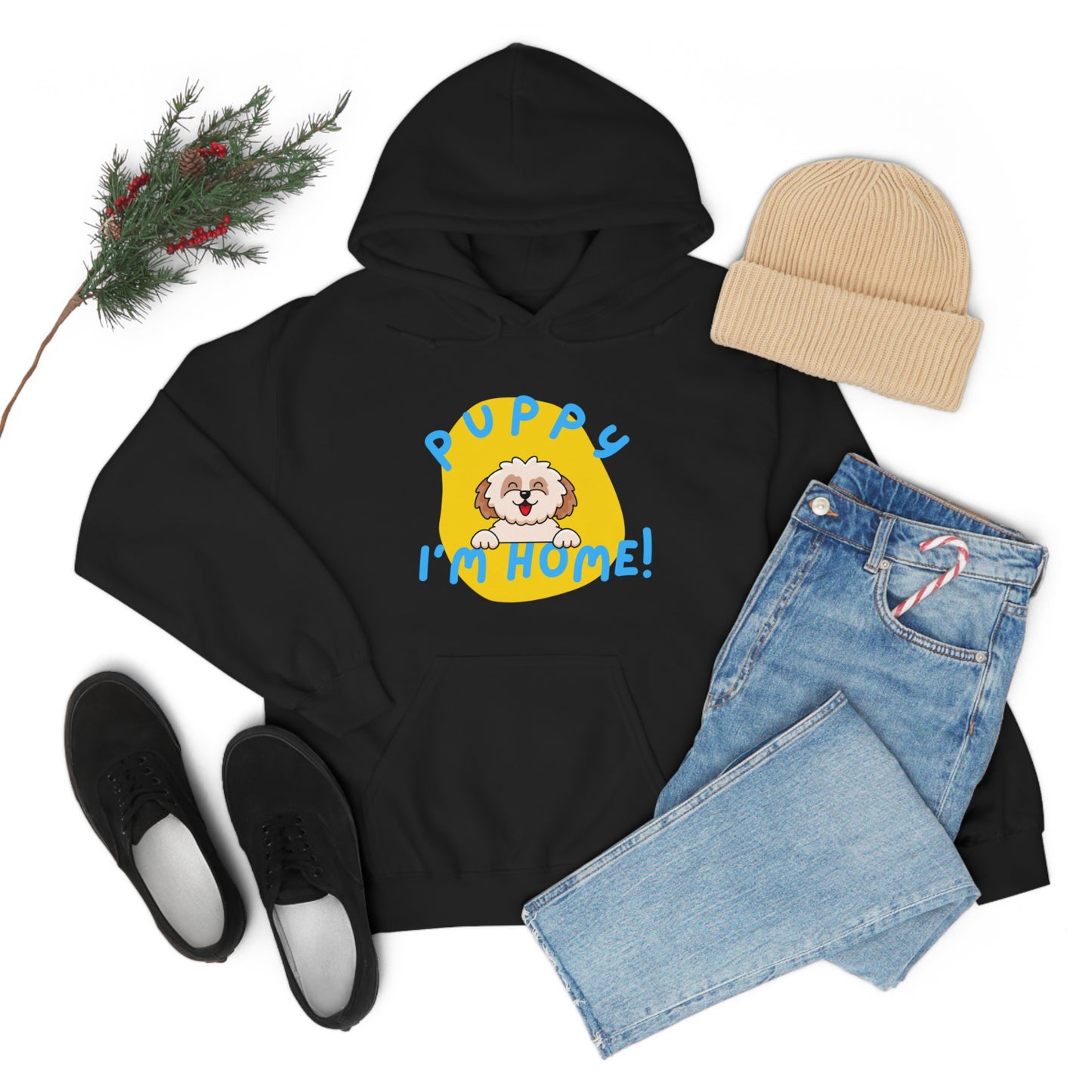 Puppy I'm Home - Unisex Heavy Blend™ Hooded Sweatshirt