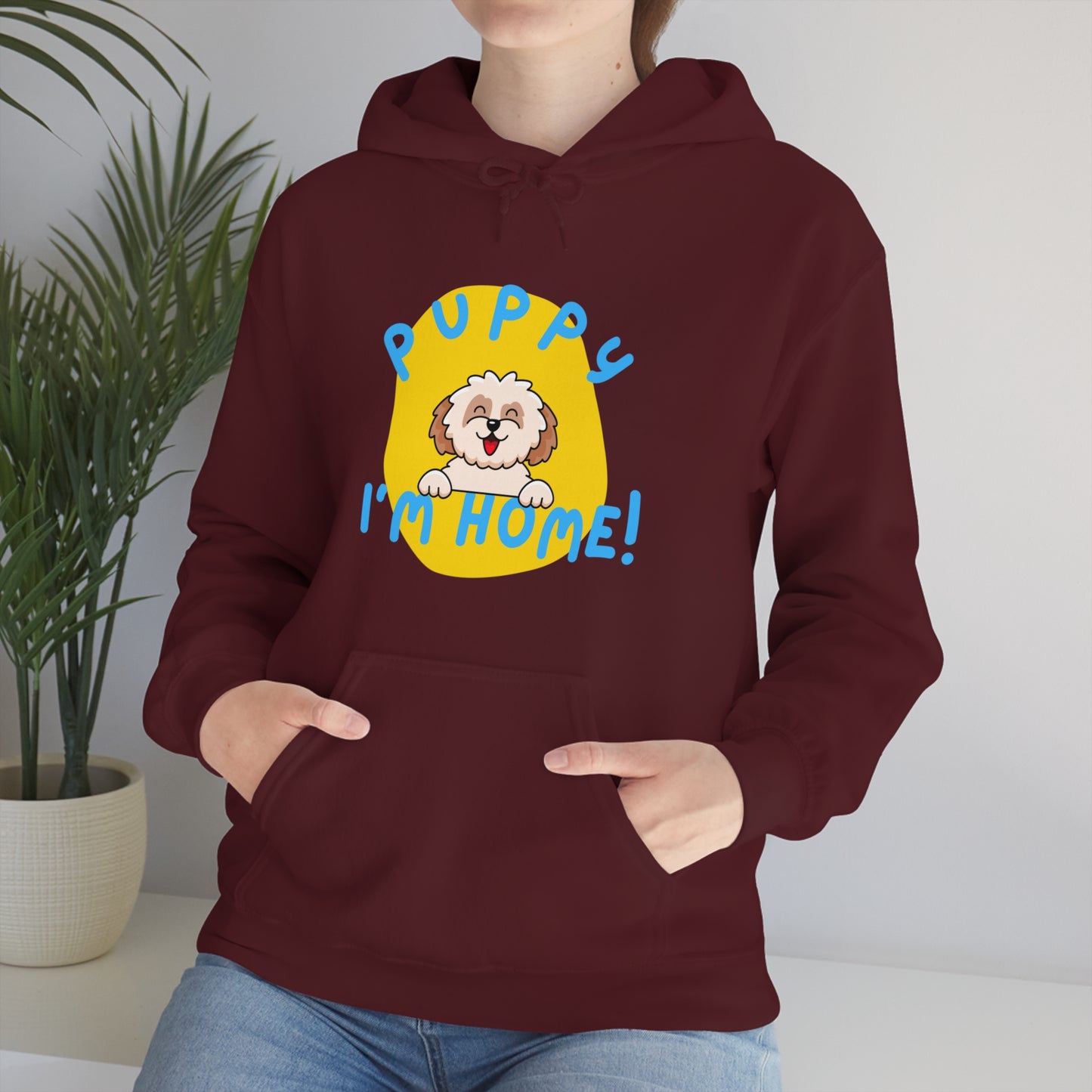 Puppy I'm Home - Unisex Heavy Blend™ Hooded Sweatshirt
