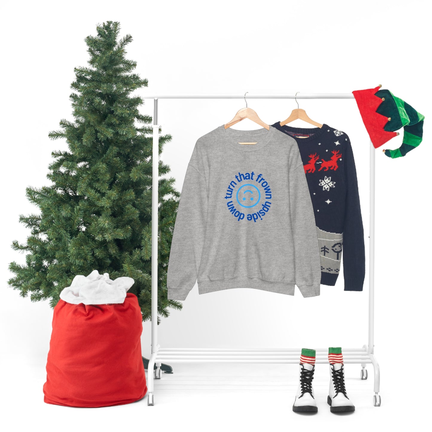 Turn That Frown Upside Down - Unisex Heavy Blend™ Crewneck Sweatshirt